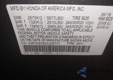 2018 Acura Mdx Technology Package Acurawatch Plus Pkg из США, поврежденный, VIN 5J8YD4H52JL025773